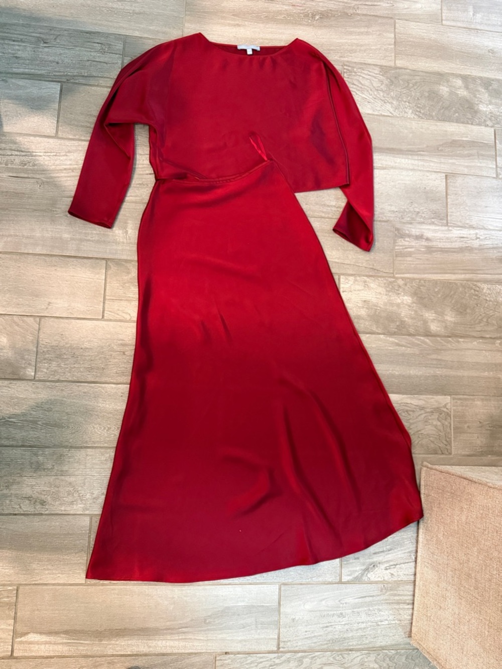 ANTONIO MELANI Red Maxi Two-Piece Dress